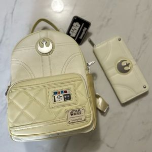 Loungefly Hoth Leia Backpack & Wallet NWT
